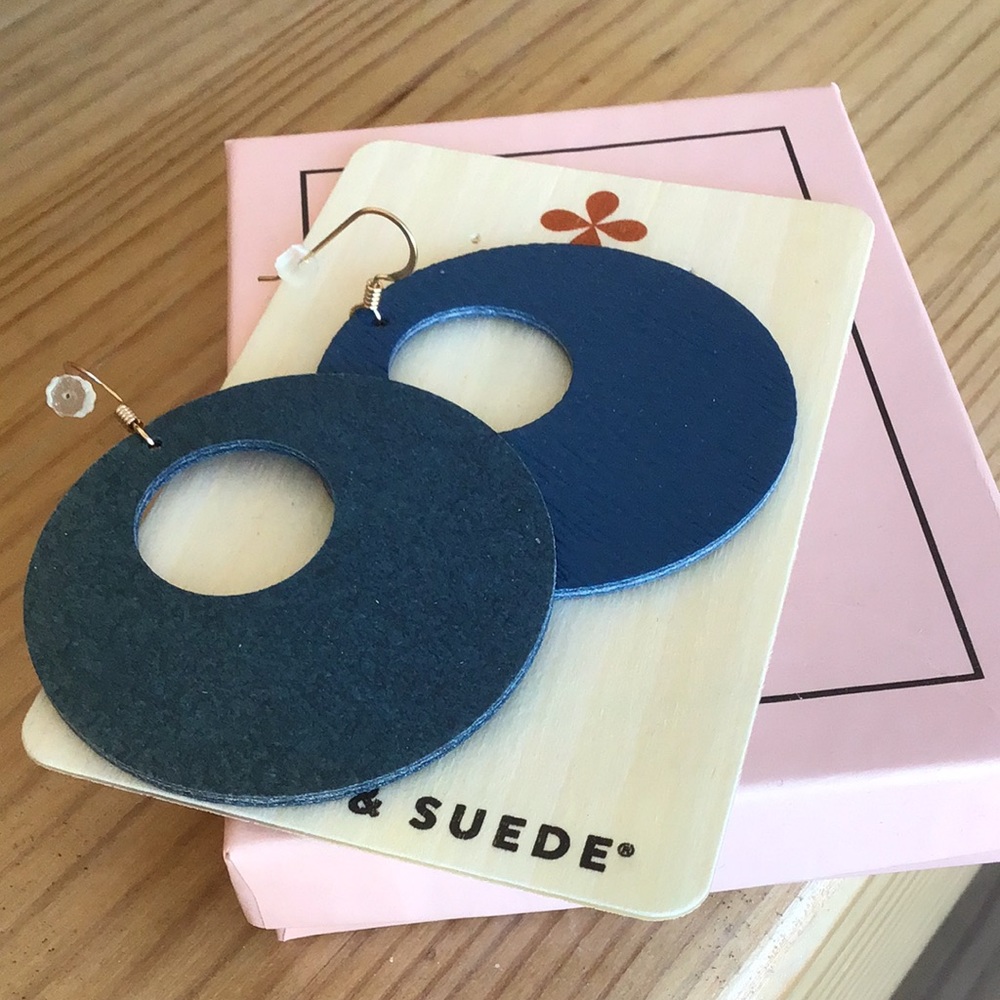 New Leather Nova Gold Hardware Nickel & Suede Blue - Picture 3 of 4